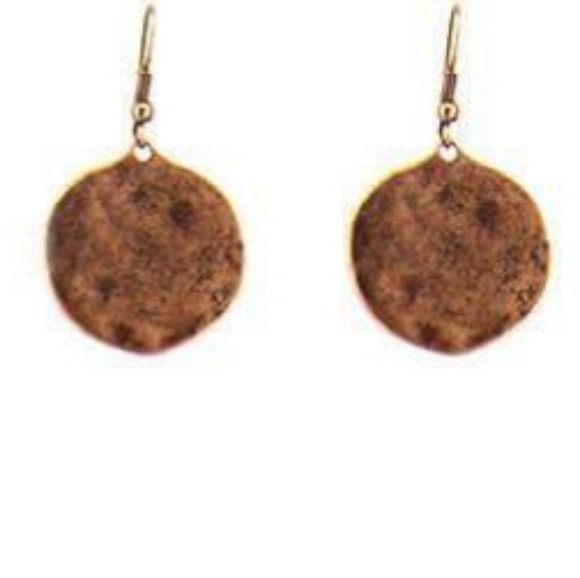 Brand New 2 Tone Hammered Necklace & Earring Set - Picture 2 of 2